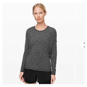 ❤️ LULULEMON Get Set Long Sleeve Spaced Out Space Dye J5